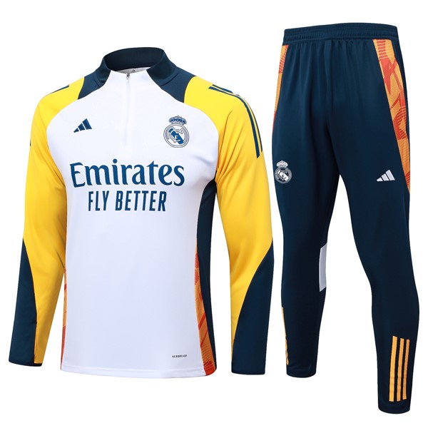 Sweatshirts Real Madrid 2024-2025 Weiß Gelb 3